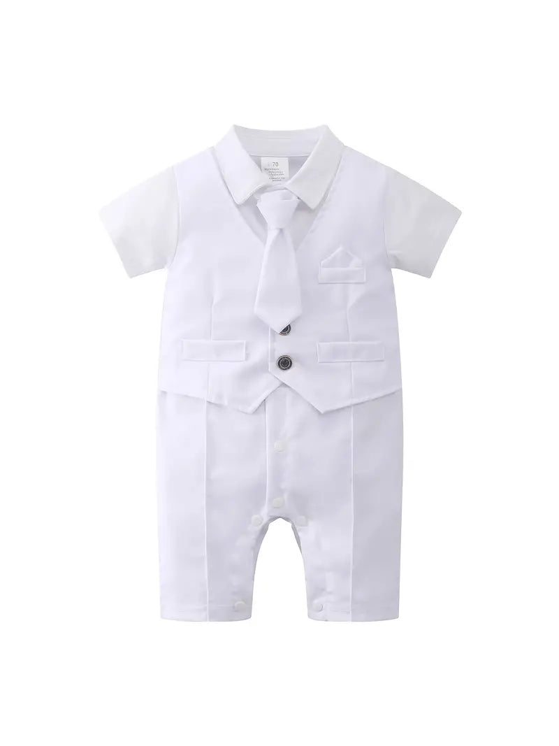 Baby Boy White Baptism Suit