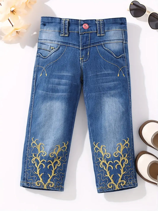 Girl Jeans with Gold Trim