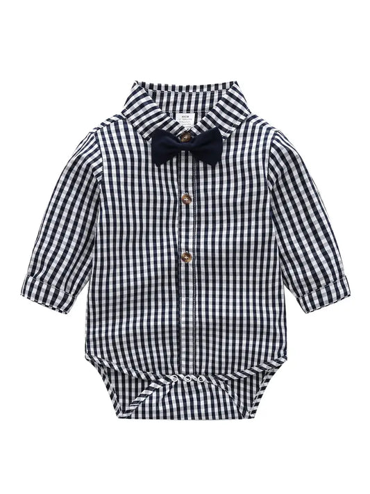 Plaid Bodysuit Boys - Long Sleeve, Dress Shirt