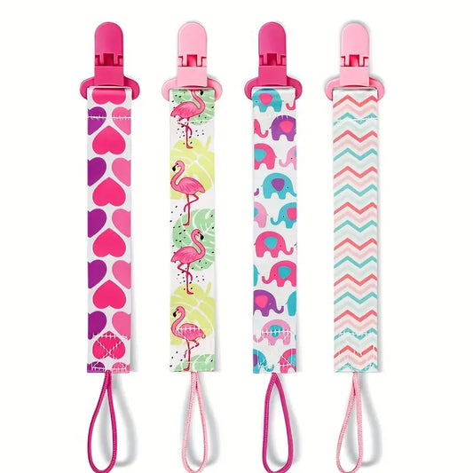 Pink pacifier holder