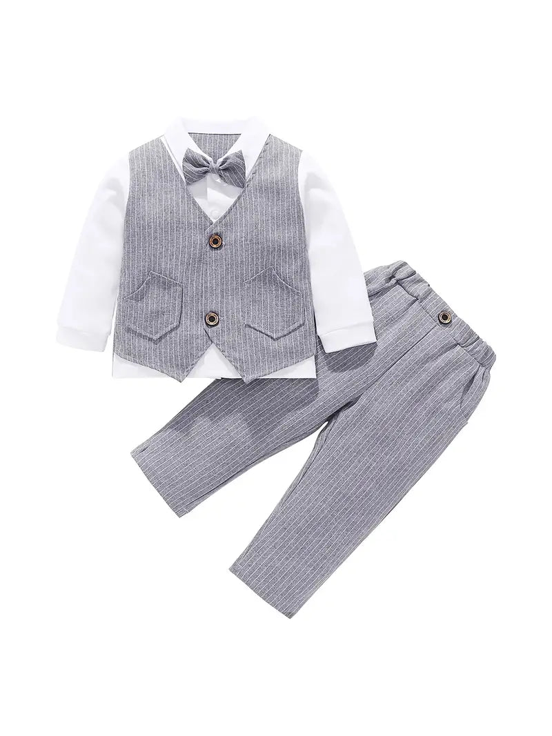 Boys Gray 4PC Set Church/ Special Occasion