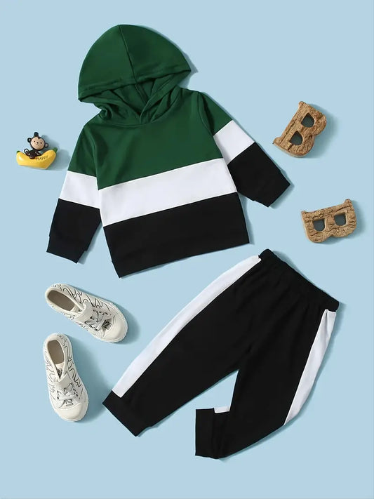 Boys Green Hooded Jogger