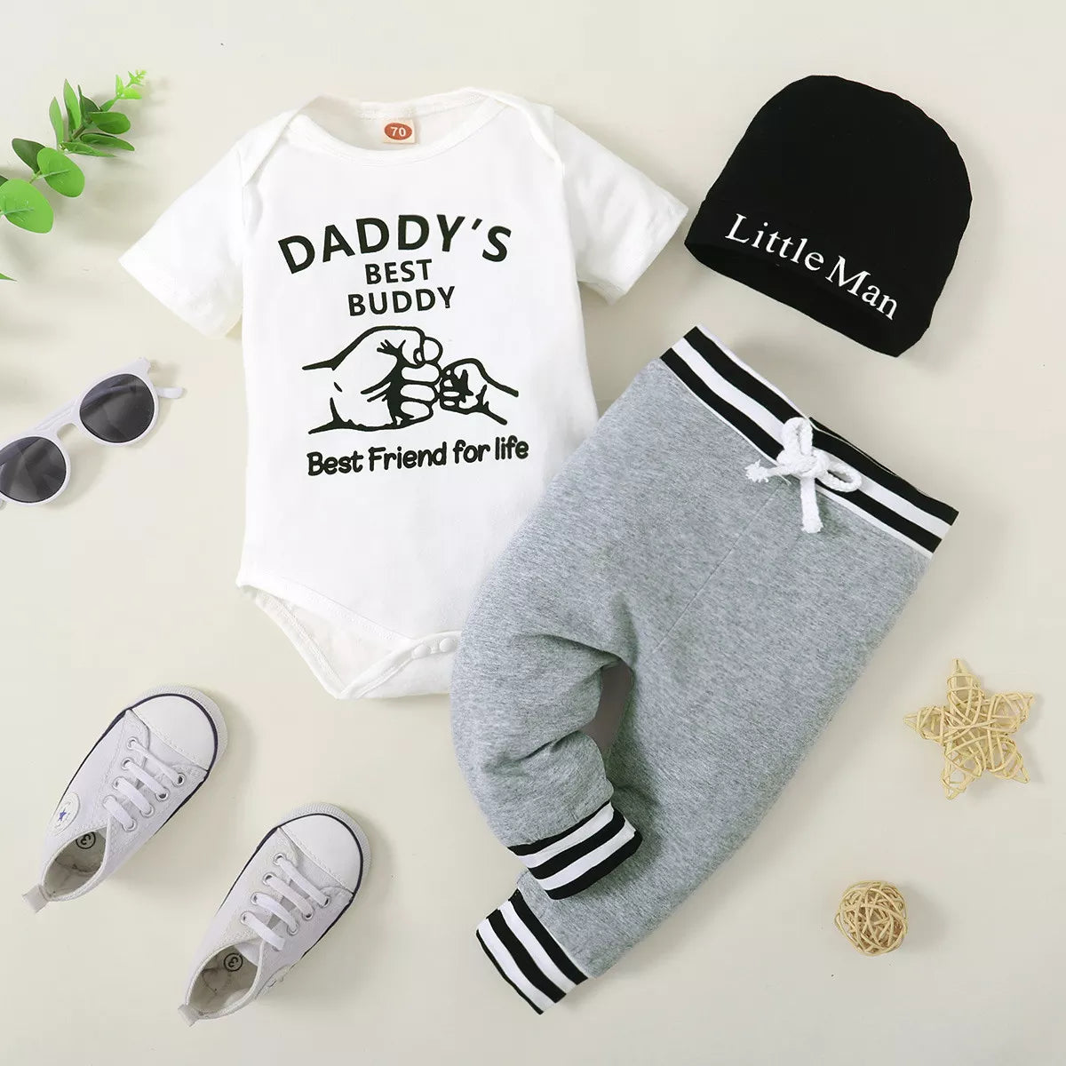 Daddy's Best Buddy Bodysuit Set