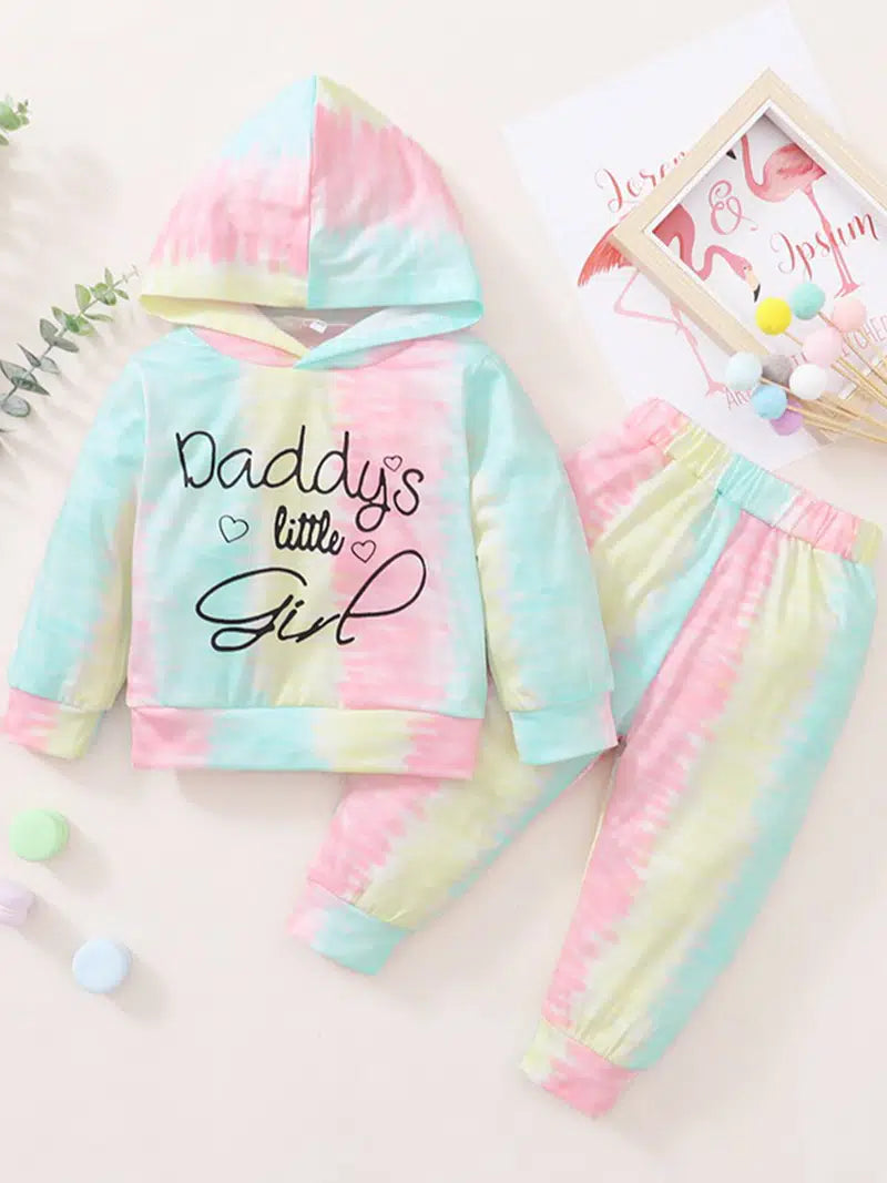 Daddy's Little Girl Tie-dye Hood and Pants