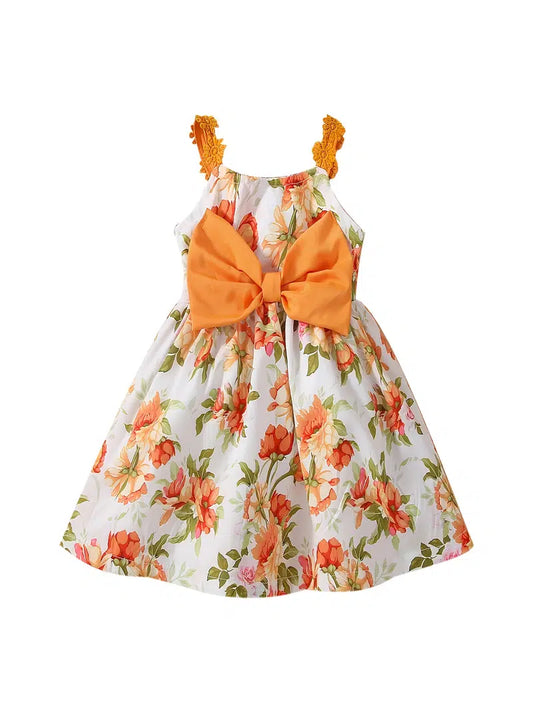 Orange Flower Dress