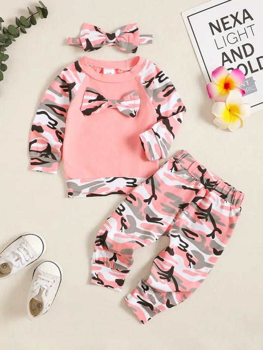 Pink and Camouflage 3 PC Set