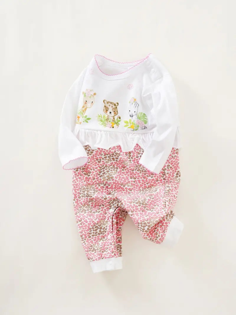 Baby Girls Animal Floral Bodysuit